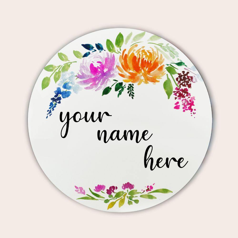 Customized Name Plate - Corner Bouquet Name Plate - rangreliart