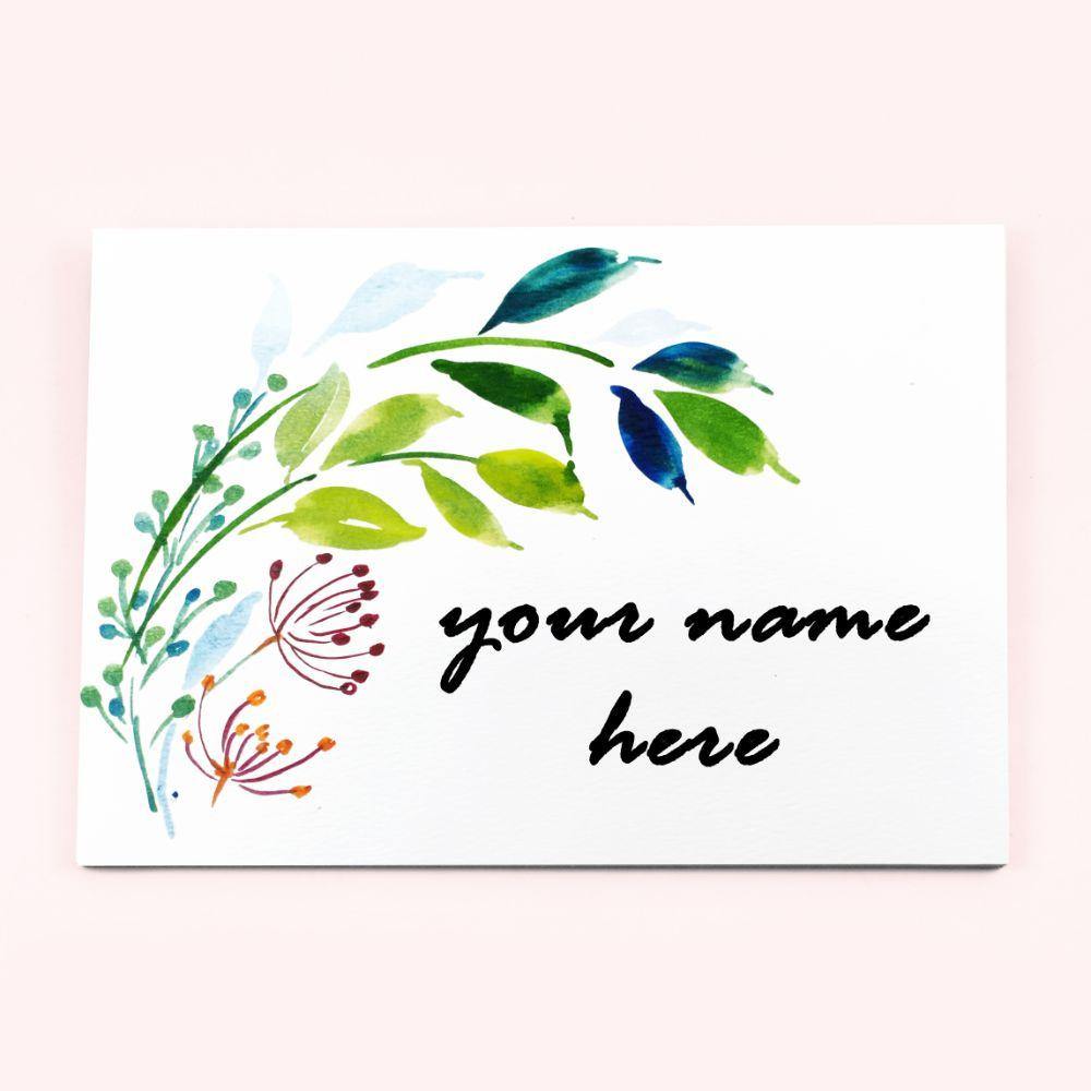Customized Name plate - Corner Foliage Name plate - rangreliart