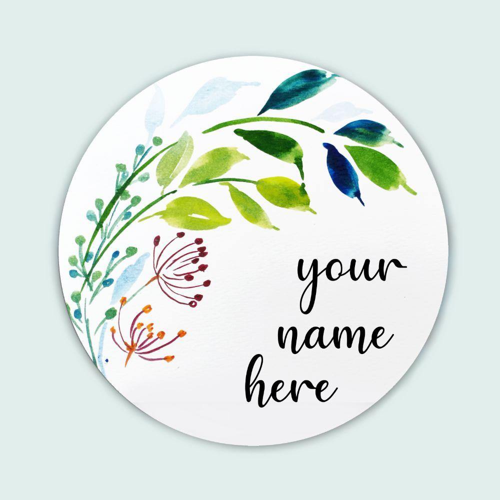 Customized Name plate - Corner Foliage Name plate - rangreliart