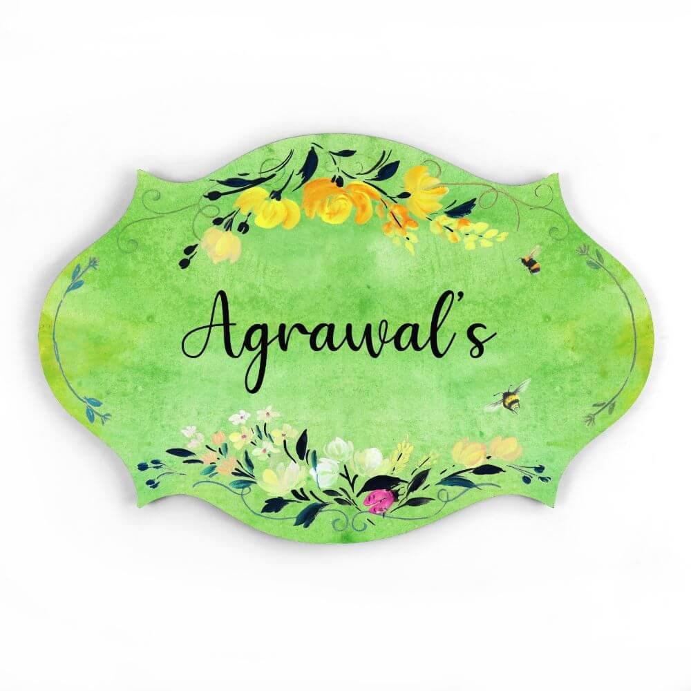 custom name plate in victorian style