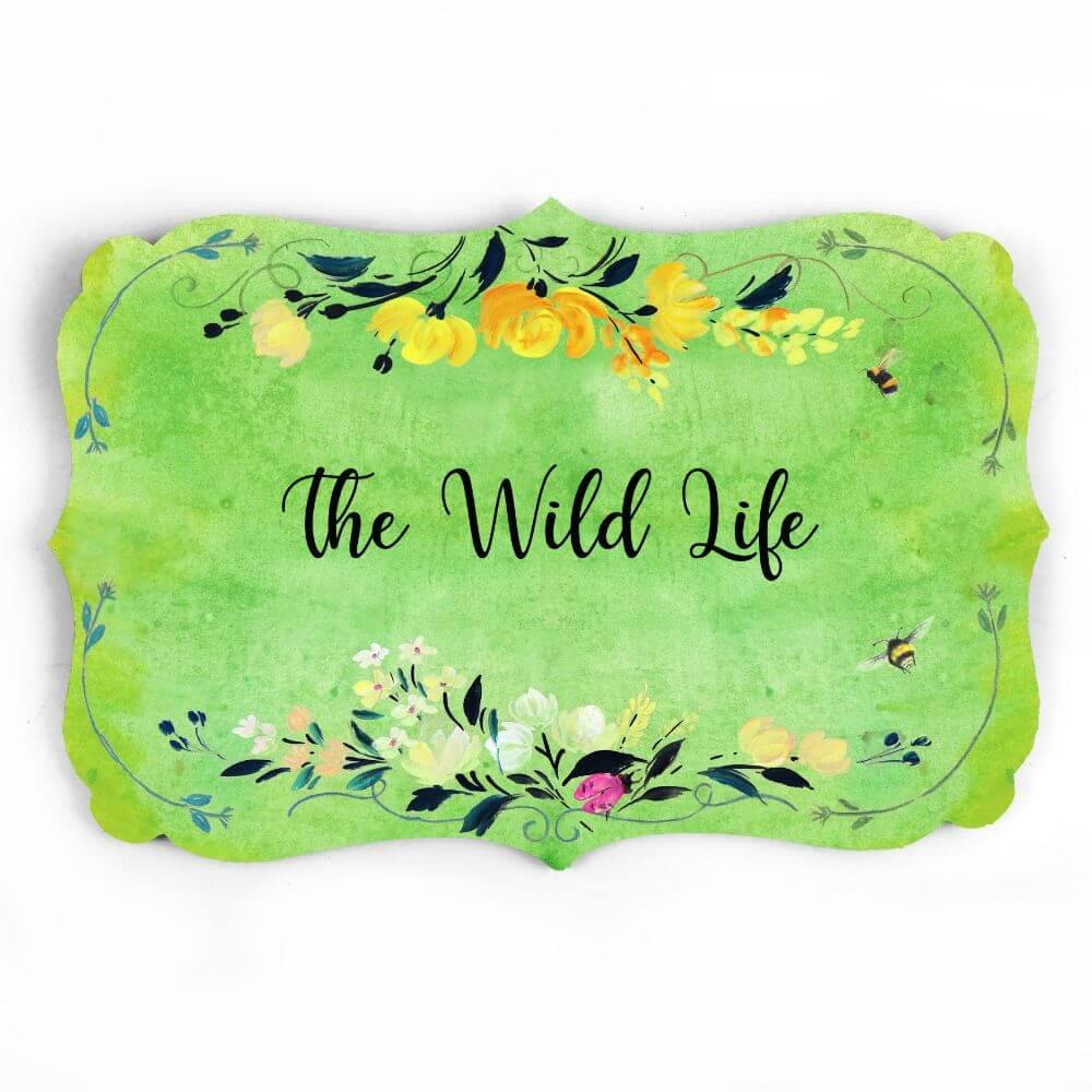 victorian floral name plate