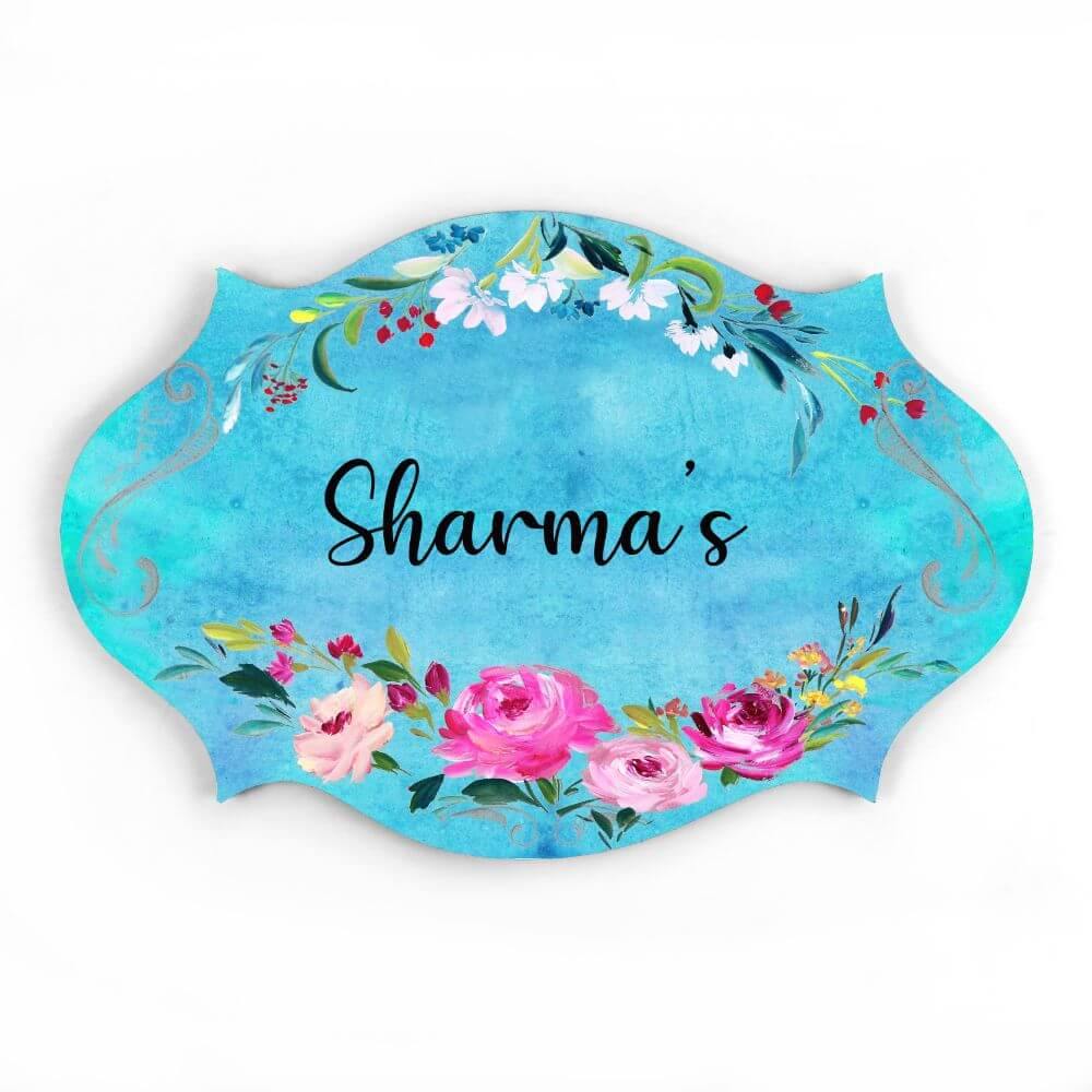 floral name plate for gifting