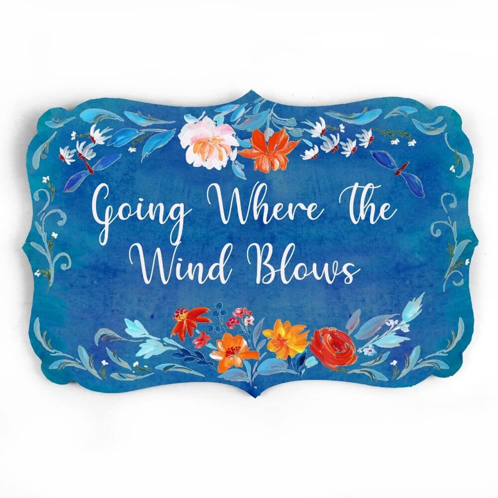 floral name plate for homes