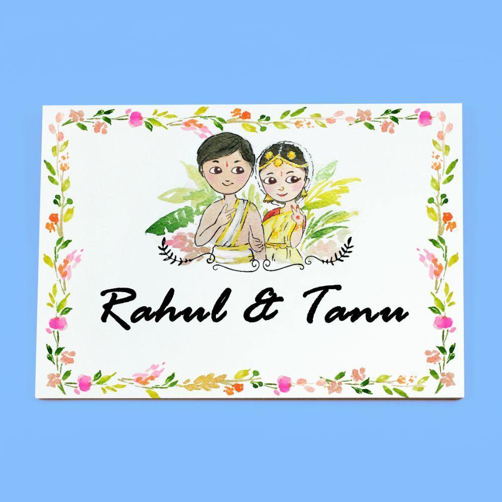 wedding name plate design