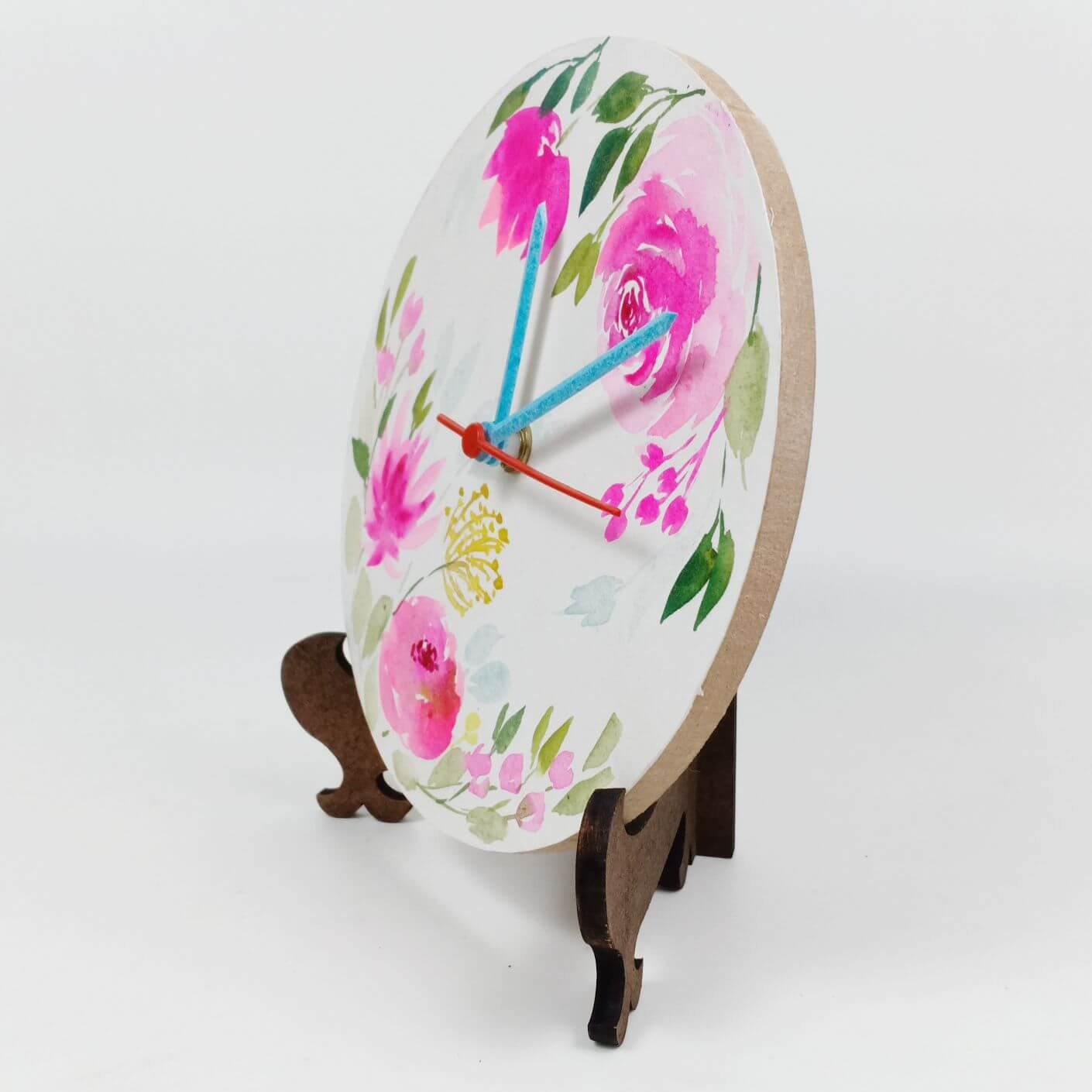 Floral Bliss Table Clock - rangreliart