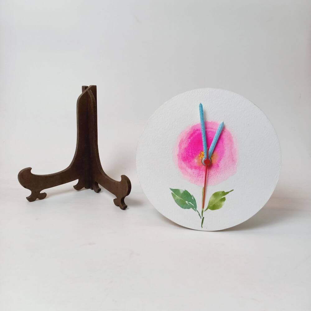 One Flower Table Clock - rangreliart