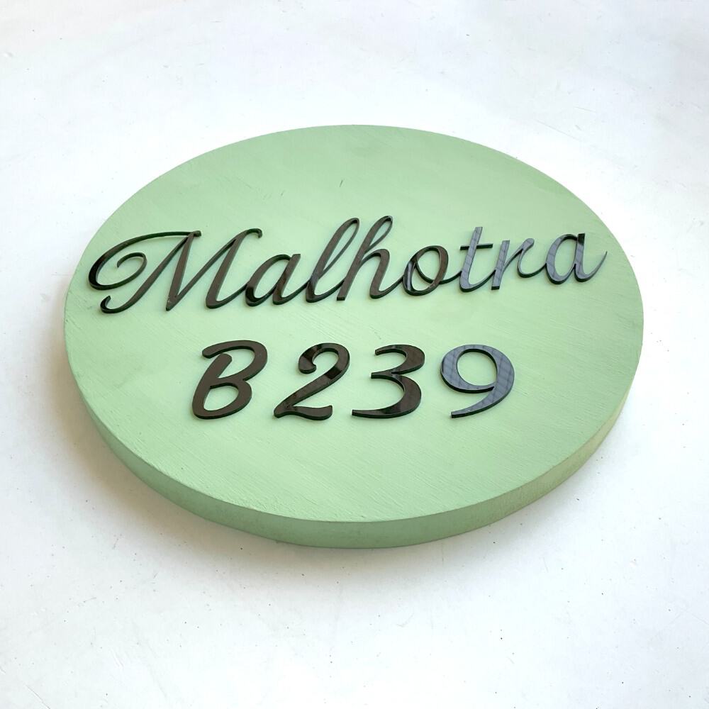 Satin Sage - Modern Minimal Handcrafted Nameplate - rangreli
