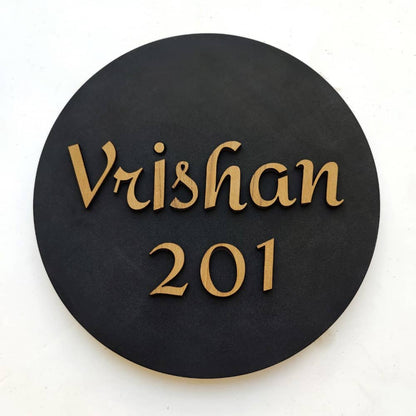 Noble Grey - Modern Minimal Handcrafted Nameplate - rangreli