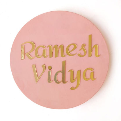 Peach Whisper - Modern Minimal Handcrafted Nameplate - rangreli