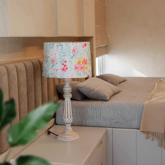 Drum Table Lamp  - English Garden