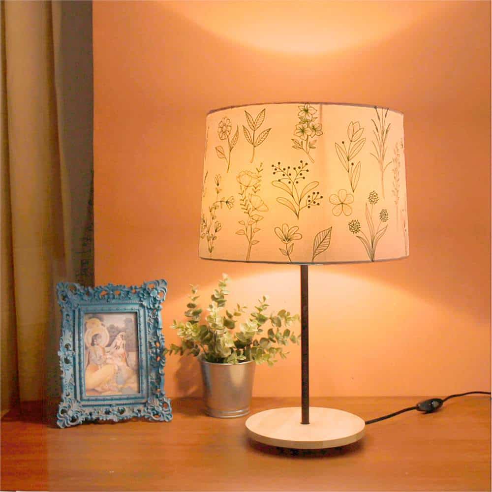 Bliss Floral Drum Table Lamp