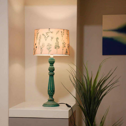 Bliss Floral Drum Table Lamp