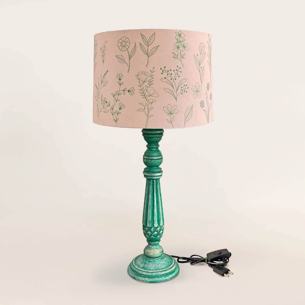 Bliss Floral Drum Table Lamp