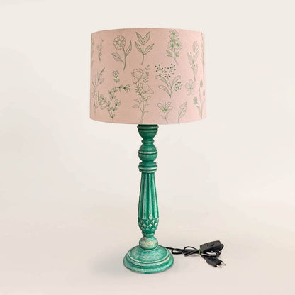 Bliss Floral Drum Table Lamp