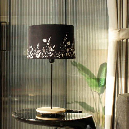 Drum Table Lamp  - Retro Black