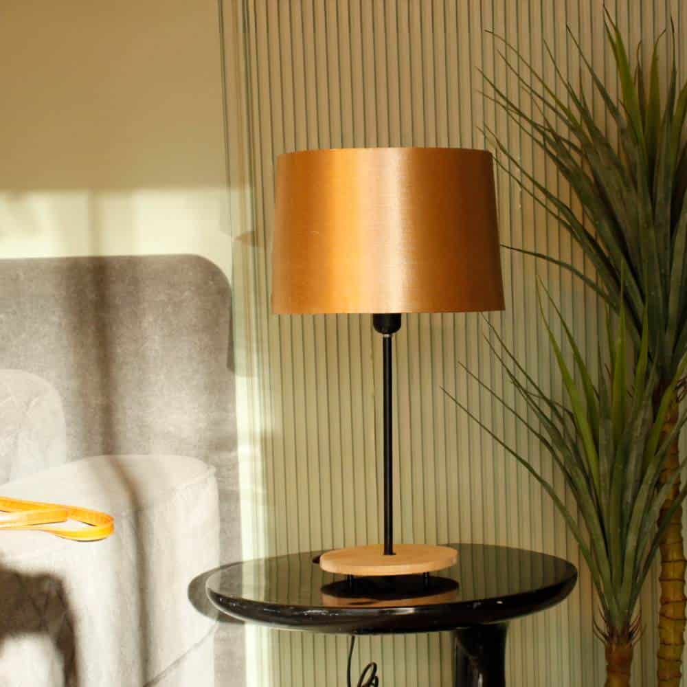 Drum Table Lamp  -  Golden Glory