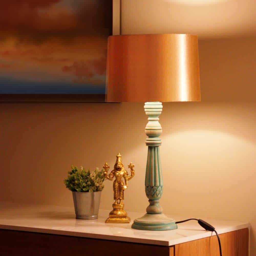 Drum Table Lamp  -  Golden Glory