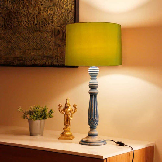 Drum Table Lamp  - Ochre Glow