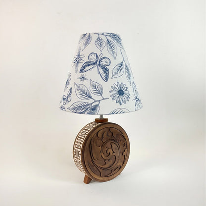 Teyon Blue Floral Lamp