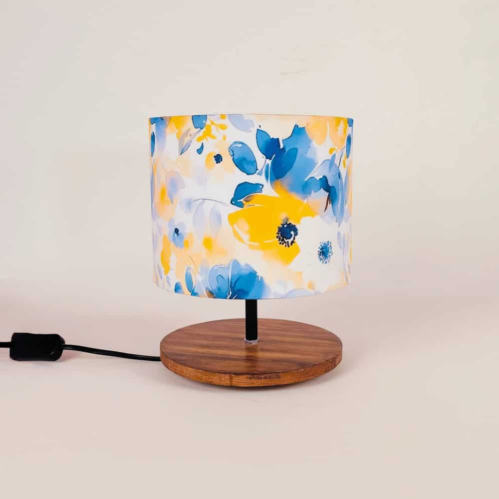 Finesta Blue Yellow Floral Lamp