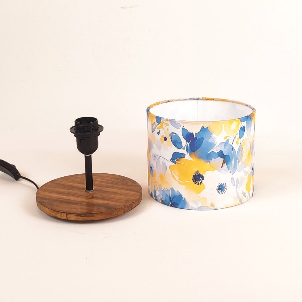 Finesta Blue Yellow Floral Lamp