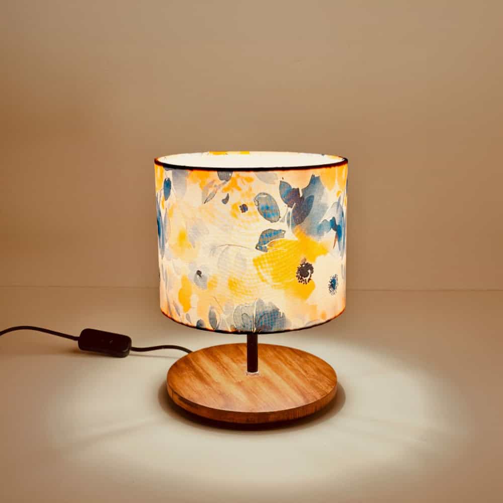 Finesta Blue Yellow Floral Lamp