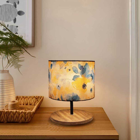 Finesta Blue Yellow Floral Lamp