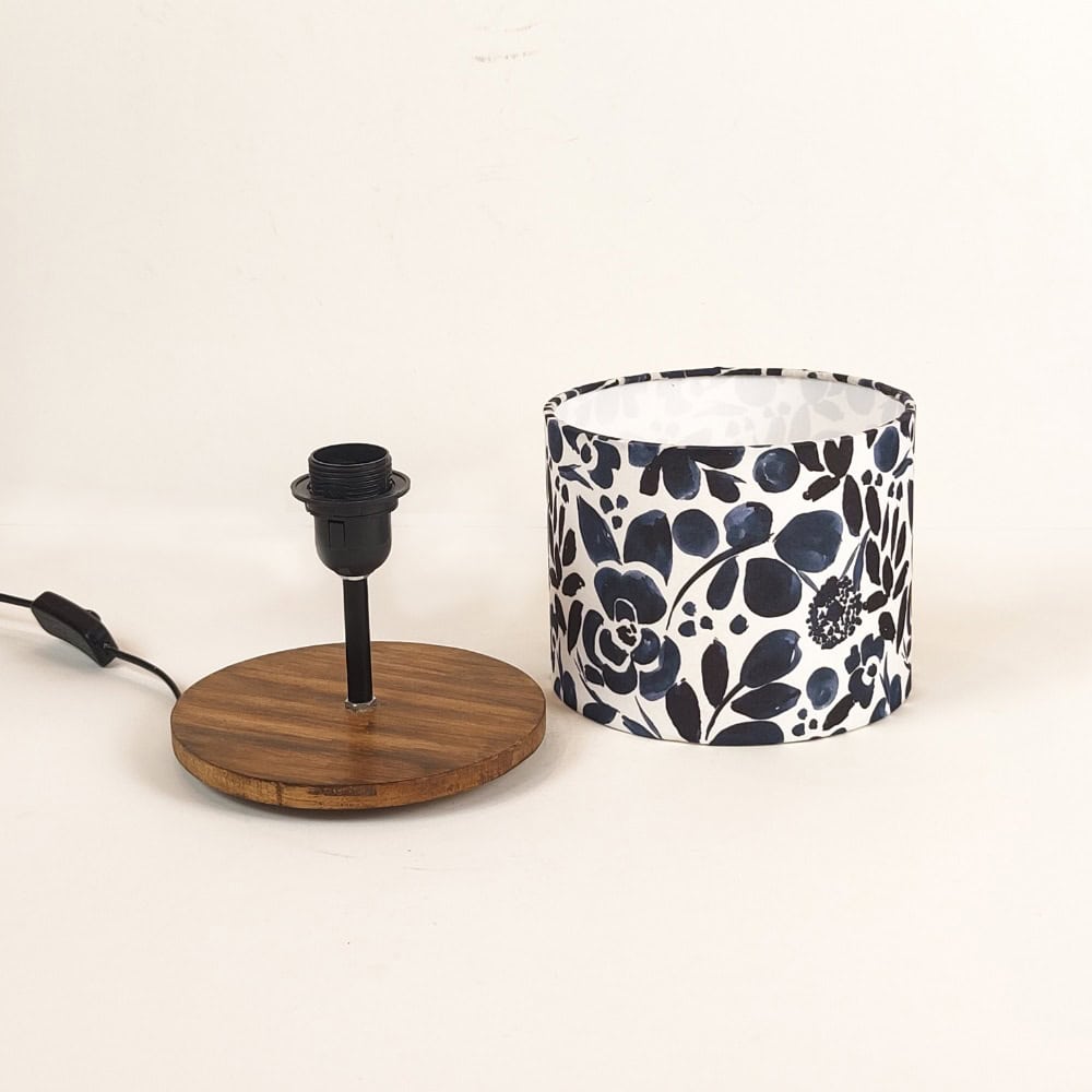Liora Black & White Floral Lamp