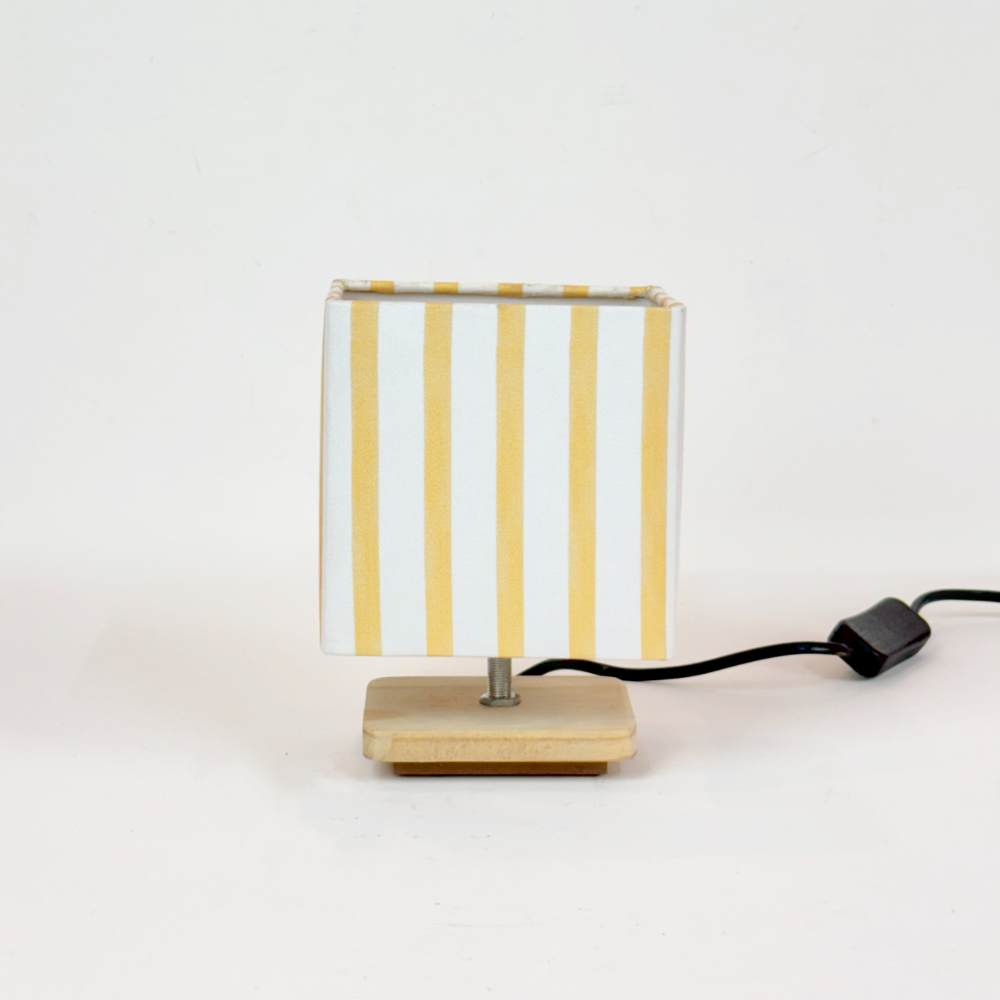 Aura Yellow Striped Table Lamp