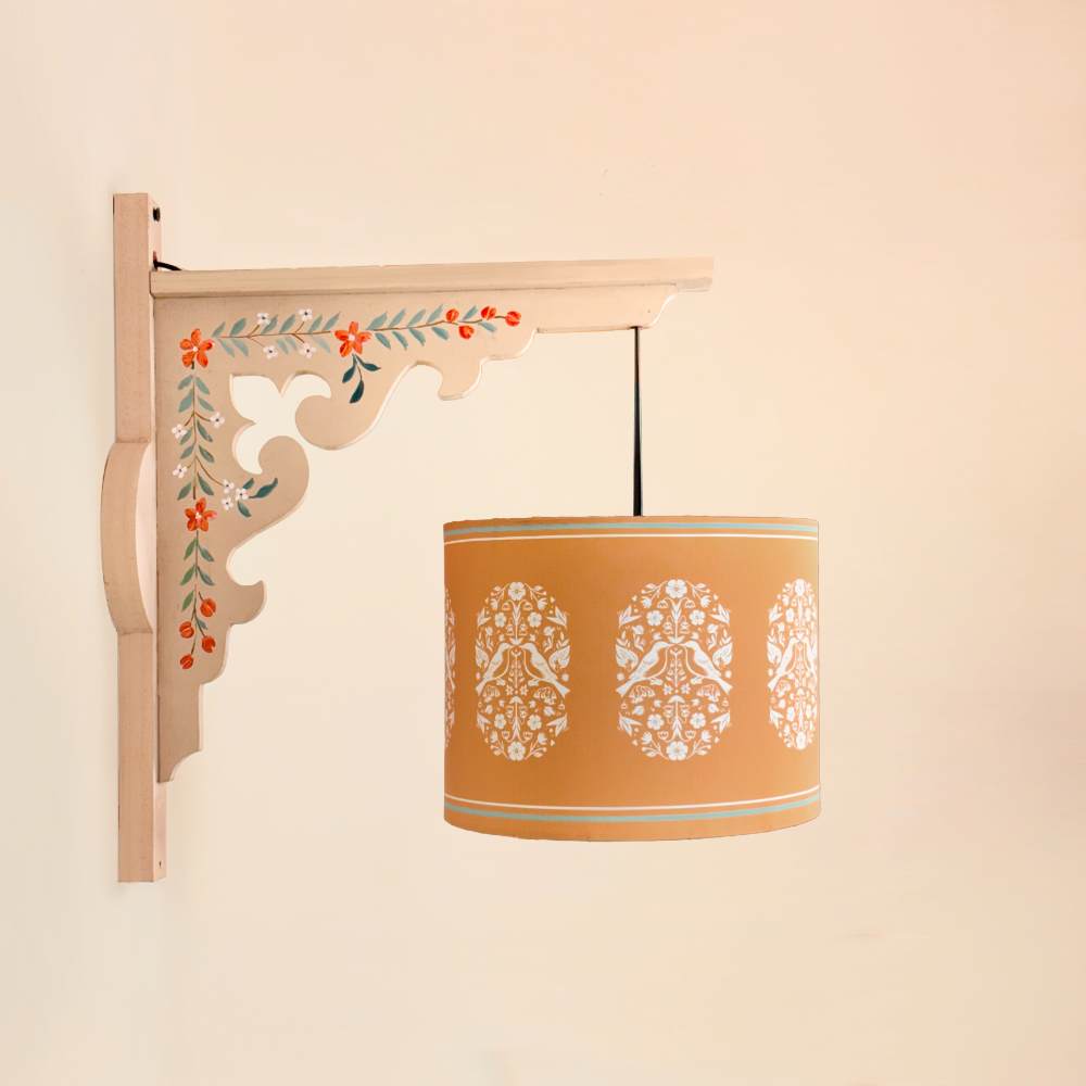 Saffron Lattice Handcrafted Wall Lamp