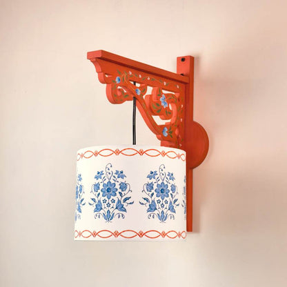 Blue Courtyard Bloom Floral Wall Lamp