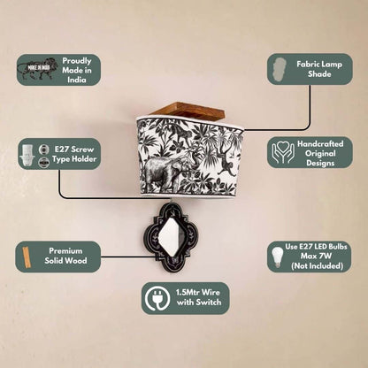 Safari Ink Monochrome Wall Lamp