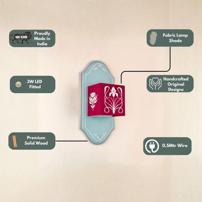 Crimson Petal Floral Wall Lamp