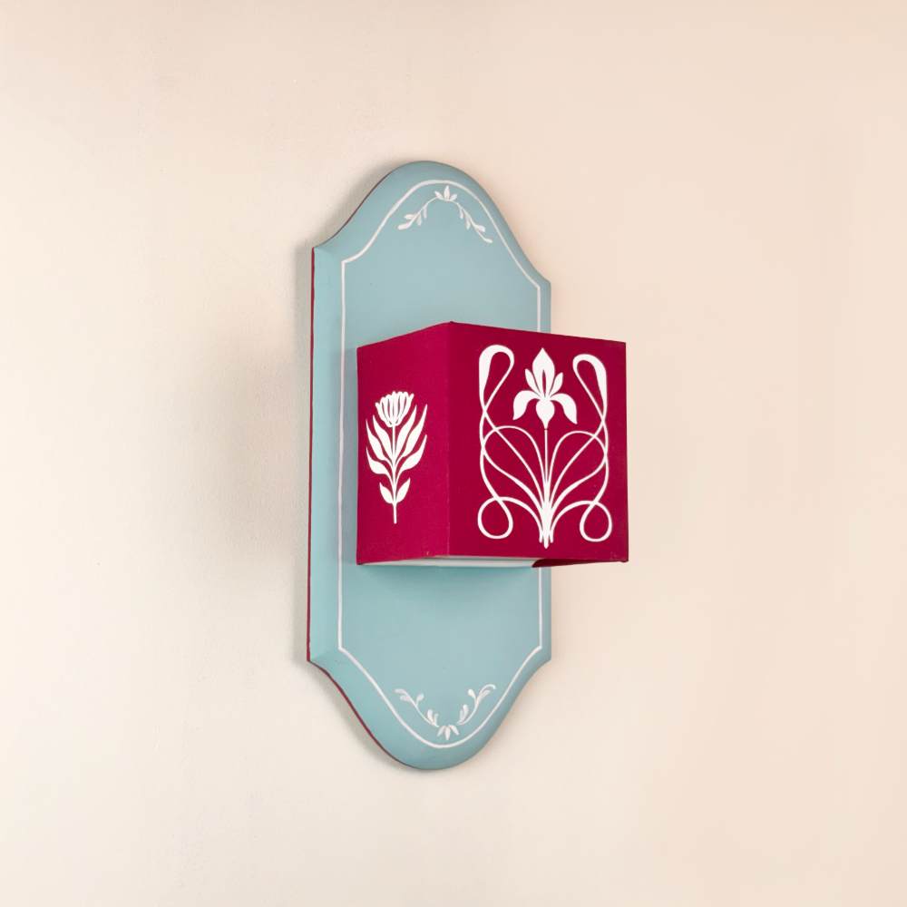 Crimson Petal Floral Wall Lamp