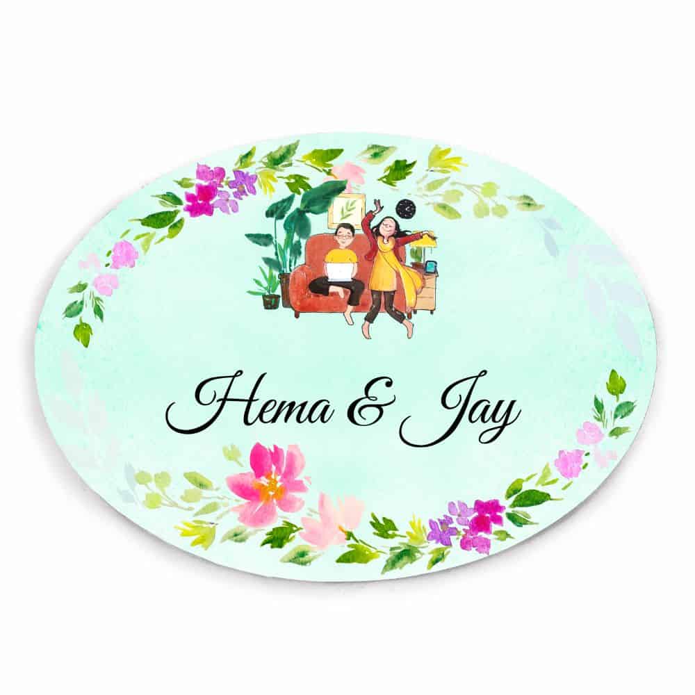 Handpainted Customized Name plate - Dancing Girl Name Plate - rangreli