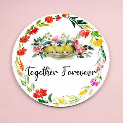 Handpainted Customized Name Plate - Bird Family Name Plate - rangreli