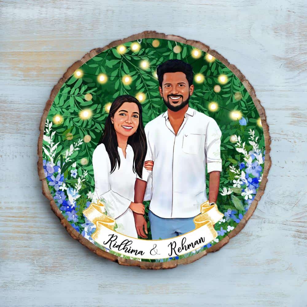 Handpainted Personalized Character Nameplate Couple Goal-Bark - rangreli