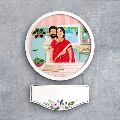 Handpainted Personalized Character Nameplate Mom's Kitchen- Full frame - rangreli
