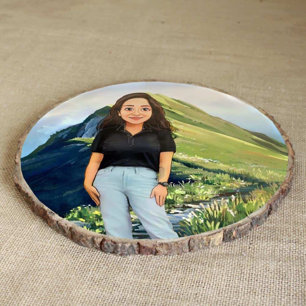 Handpainted Personalized Illustration Bark Nameplate - rangreli