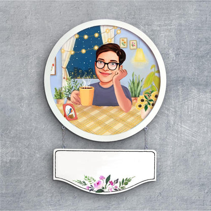 Handpainted Personalized Character  Nameplate - Full frame - rangreli