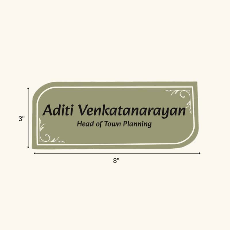 Sage Reverie Desk Nameplate