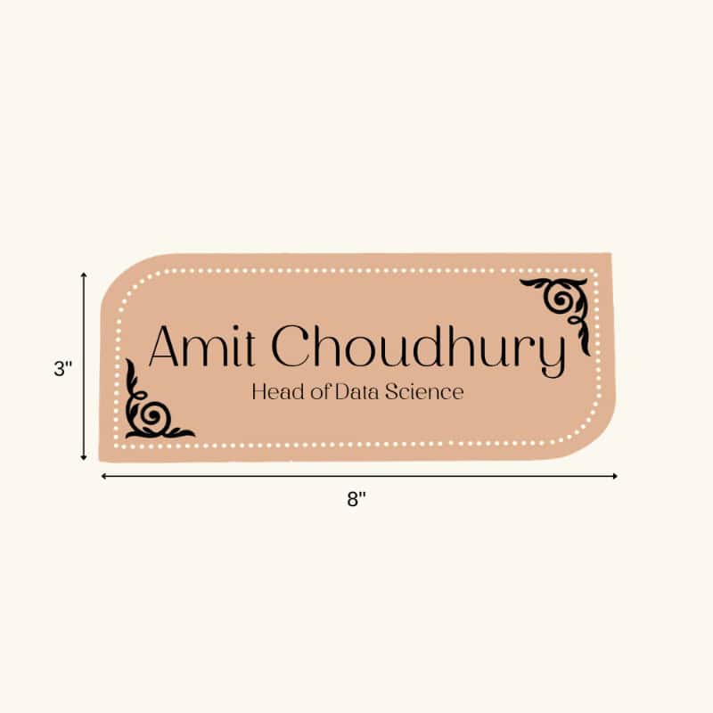 Terracotta Terrazzo Desk Nameplate