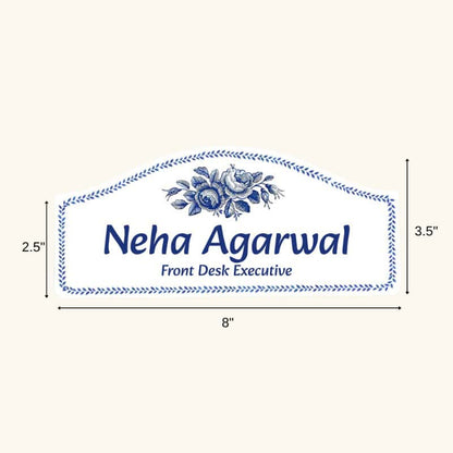 Blush Scroll Desk Nameplate