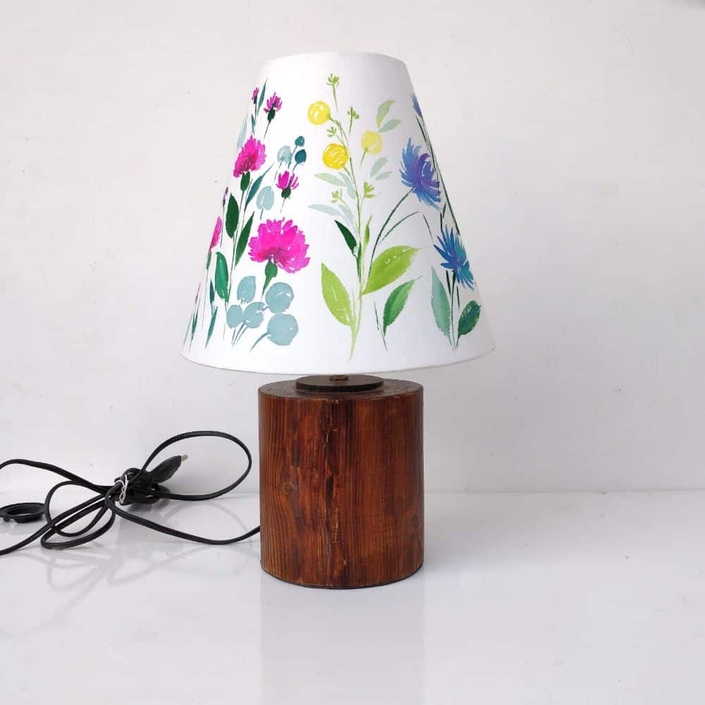 Cone Table Lamp - Flower Garden Lamp Shade - rangreli