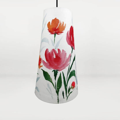 Long Cone Pendant Lamp - Lillies - rangreli