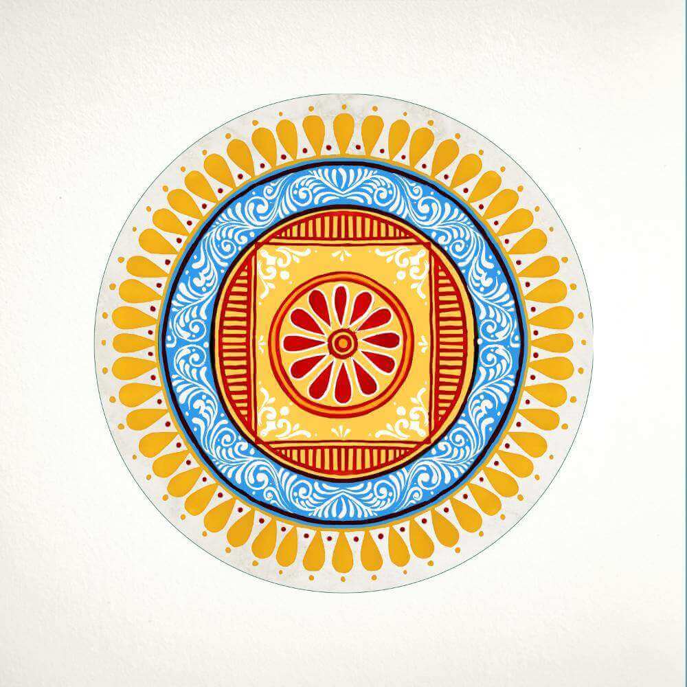 Saanjh- Handpainted Rangoli