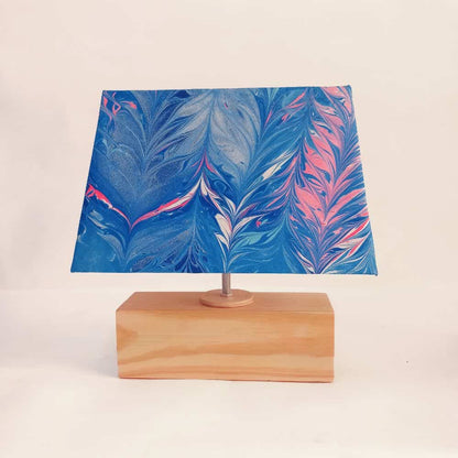 Modern Table Lamp - Marbling | Navy and Pink - rangreli