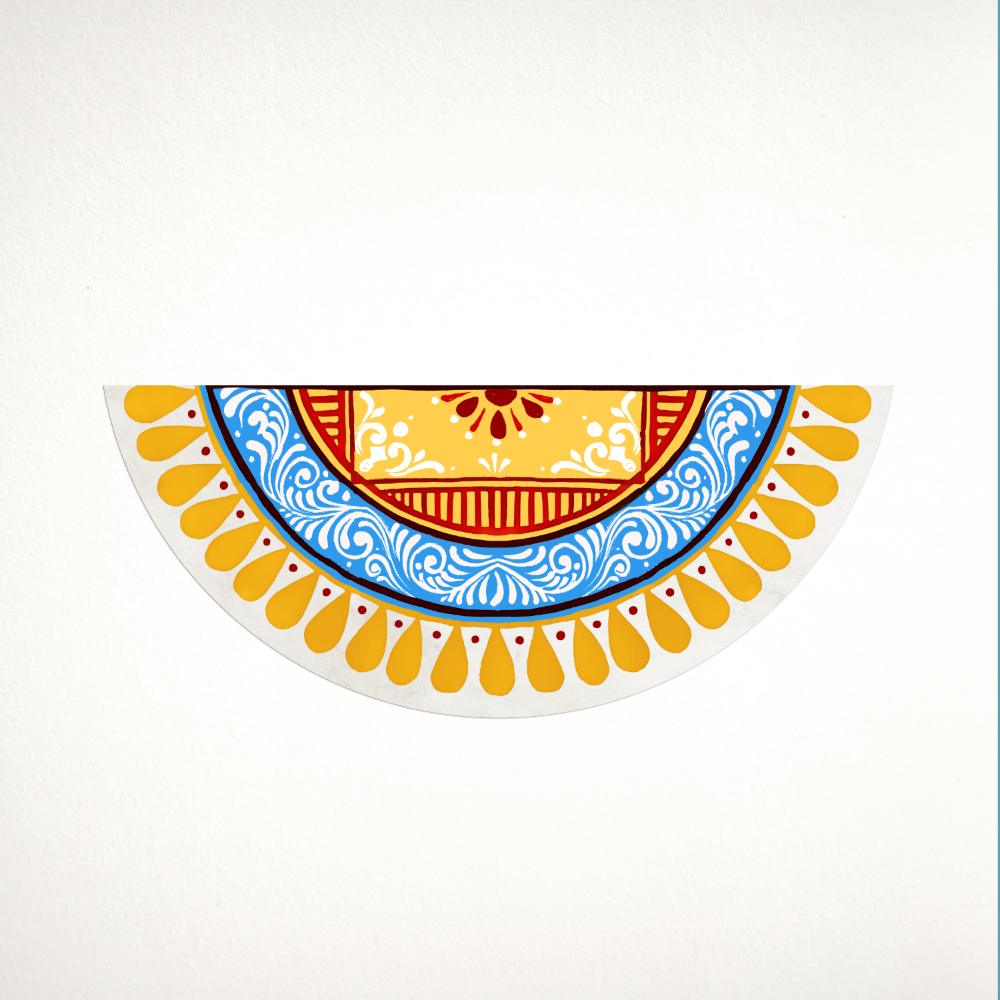 Saanjh - Semicircle Handpainted Rangoli