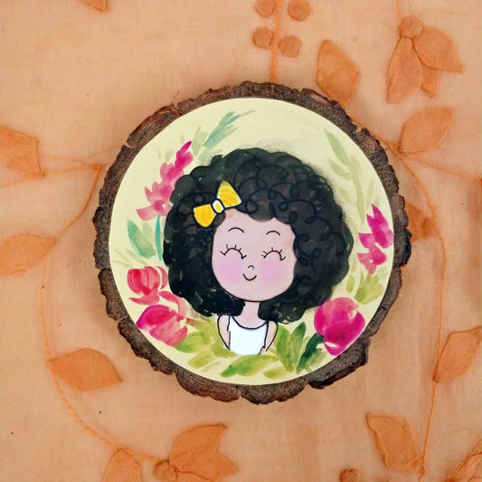 Curly hair - Illustration Fridge Magnets - Rangreli