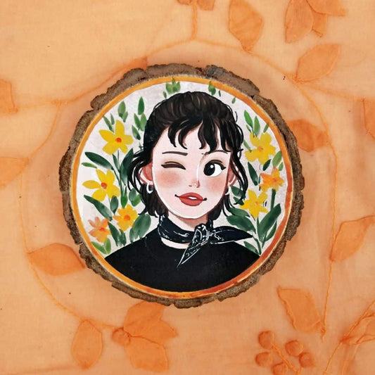 Avatar Fridge Magnets - Winking Girl - rangreli